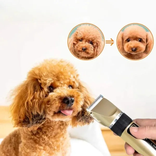Silent Dog Grooming Clippers | Low Noise Pet Coat Trimmer & Hair Kit
