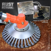 Garden Pro Carbon Steel Weed Brush Trimmer Head – Heavy-Duty Wire Attachment for Driveways & Patios