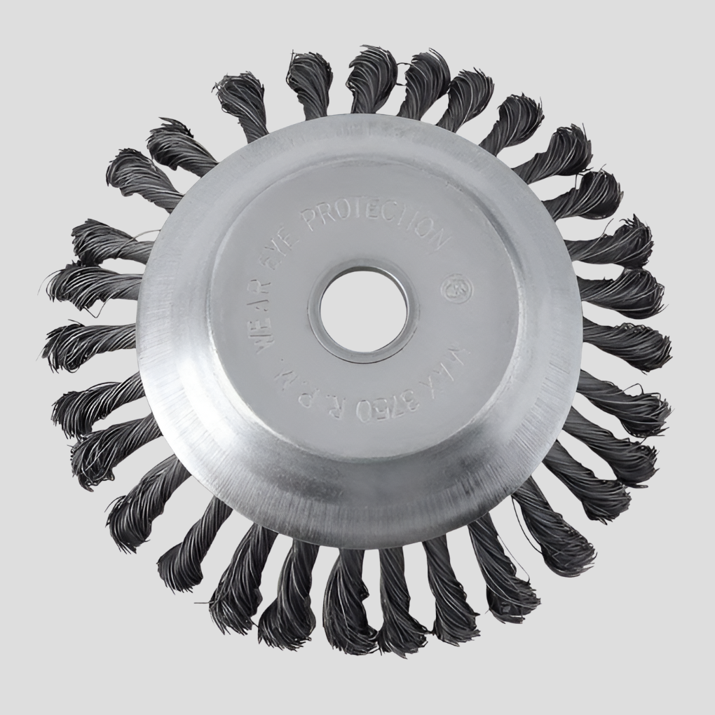 Garden Pro Carbon Steel Weed Brush Trimmer Head – Heavy-Duty Wire Attachment for Driveways & Patios