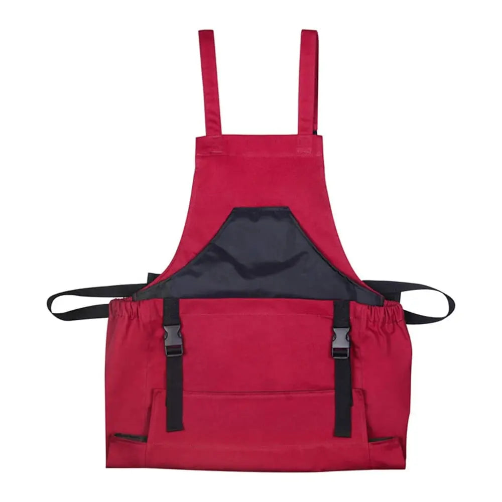 Garden Work Apron with Cross-Back Straps – Quick-Release Harvest Pocket & Water-Resistant Chest Pocket