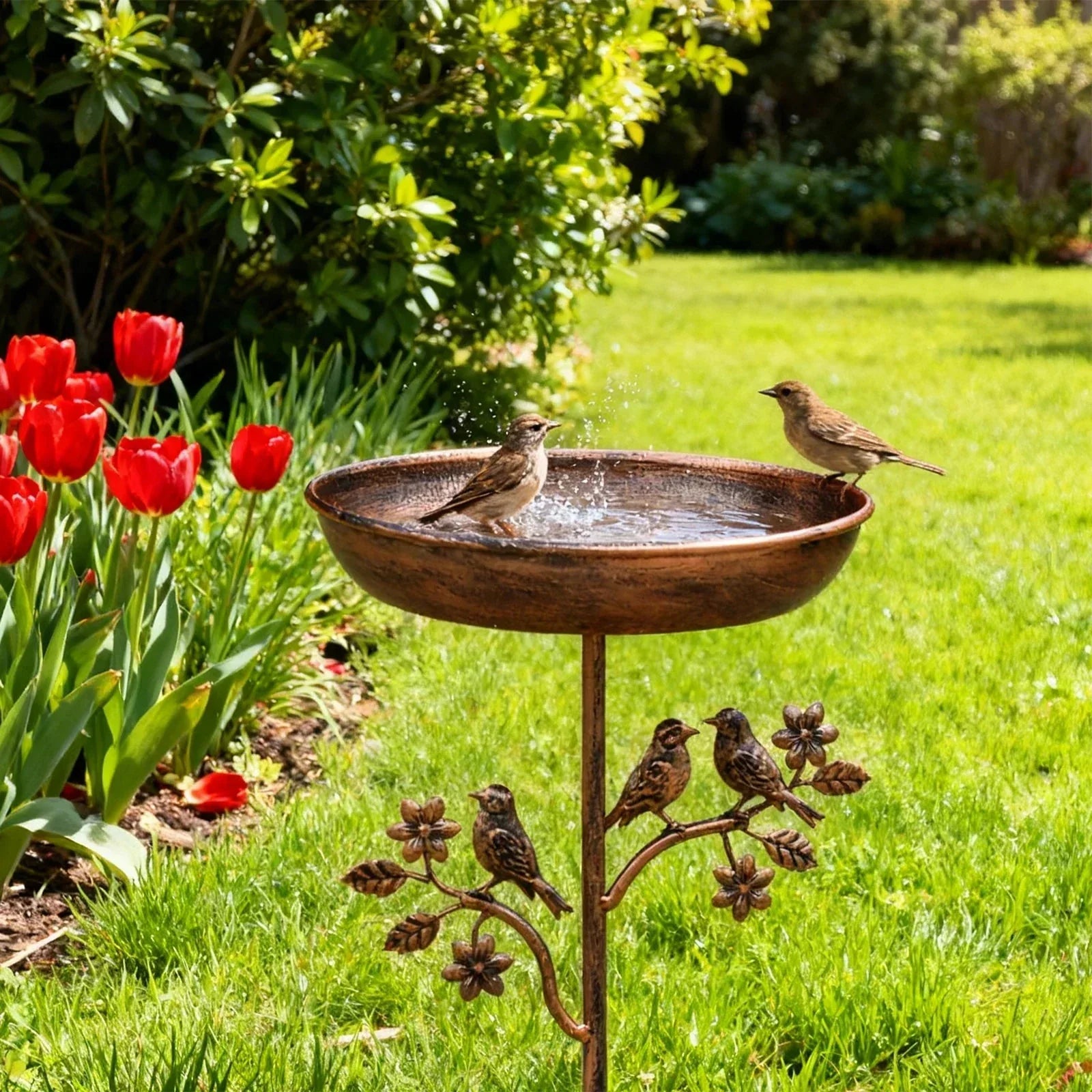 Durable Decorative Bird Bath – Charming Garden Spaces