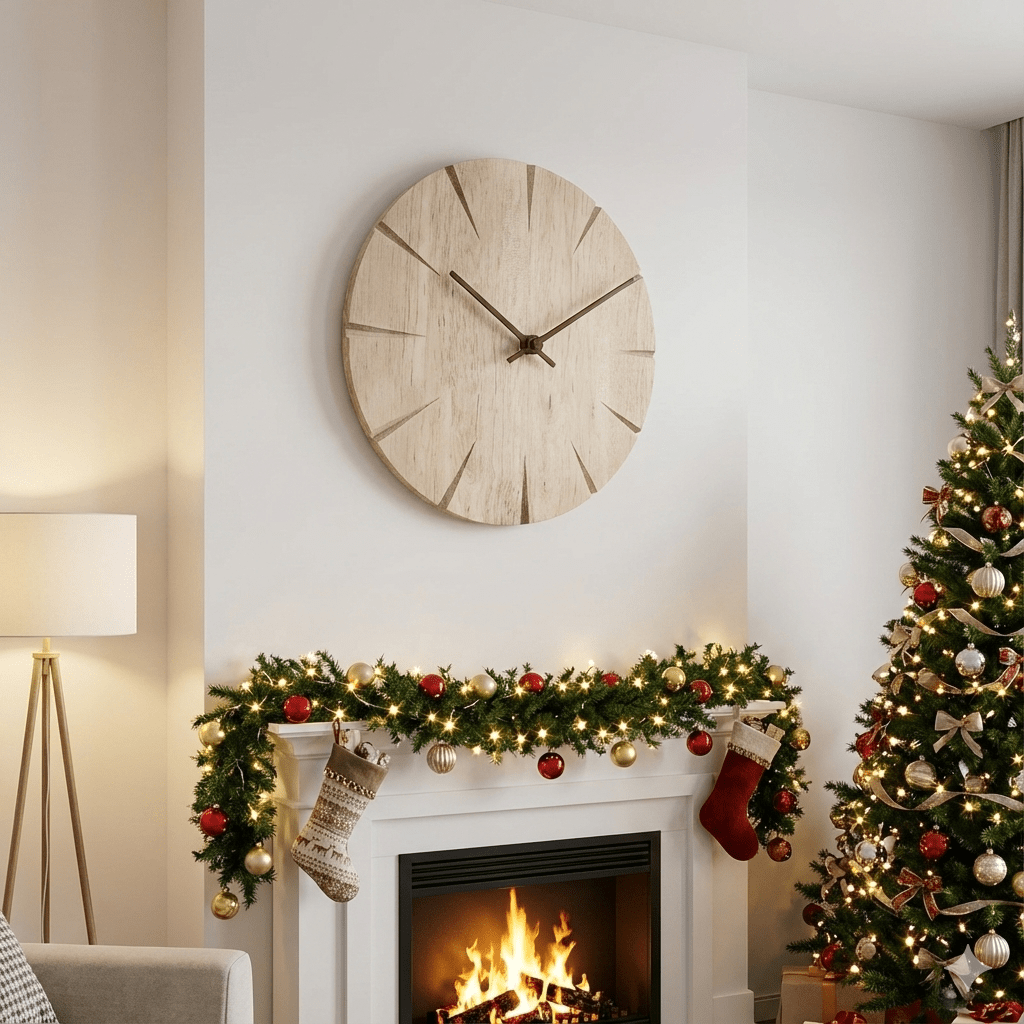 Solid Wood Pendulum Wall Clock | Traditional Living Room Decor