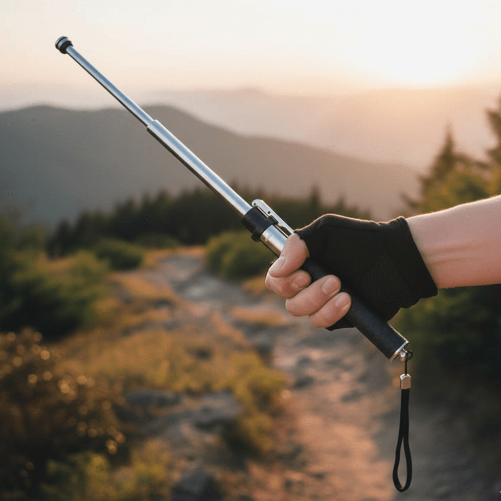 Ergonomic Adjustable Hiking Pole for Stability - Lightweight Collapsible Trekking Pole for Trails and Walks