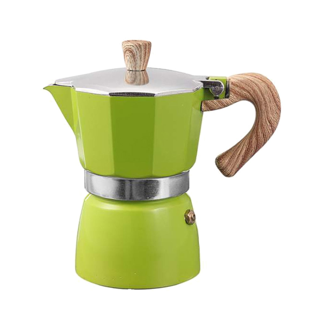 Italian-Style Stovetop Espresso Maker – Classic Aluminum Moka Pot with Milk Frother & Drip Tray