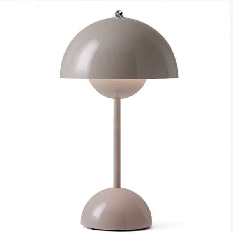 Rechargeable LED Mushroom Table Lamp with Portable Flowerpot Design