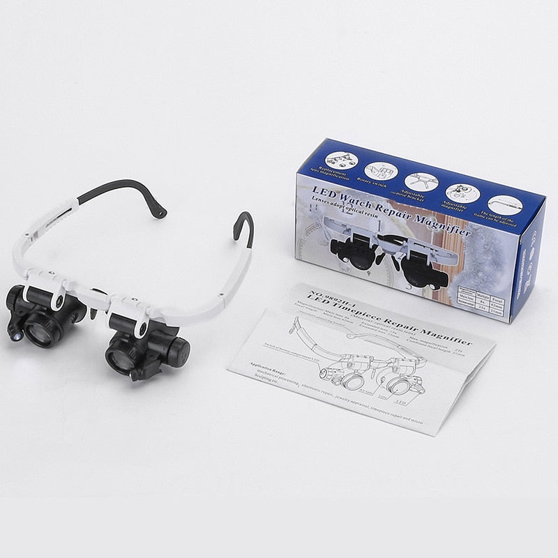 Precision Magnifying Glasses with LED Light