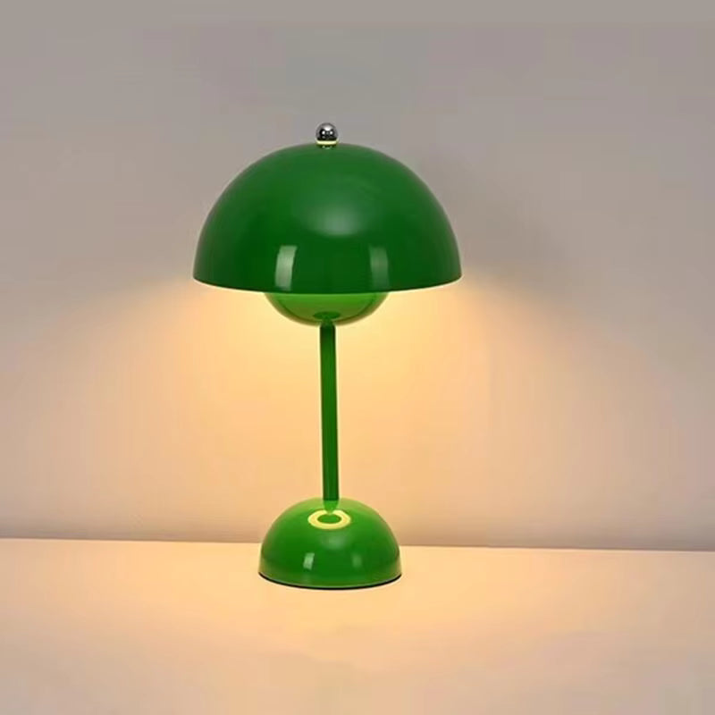 Rechargeable LED Mushroom Table Lamp with Portable Flowerpot Design