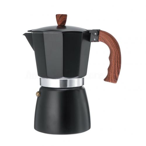 Italian-Style Stovetop Espresso Maker – Classic Aluminum Moka Pot with Milk Frother & Drip Tray