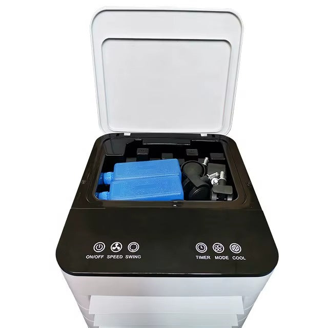 Portable air cooler side view