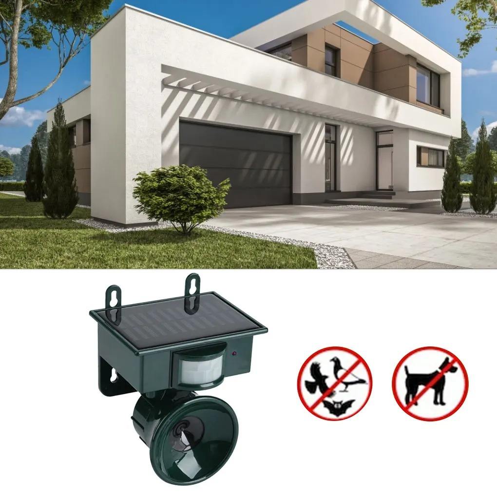 Solar Bird Repeller with Motion Sensor and Sound Deterrent