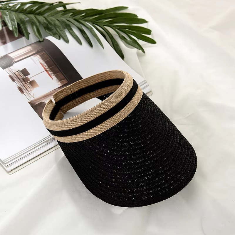 Wide-Brim UV Protection Sun Visor Hat – Foldable Adjustable Summer Sun Hat for Beach, Golf & Outdoor Days