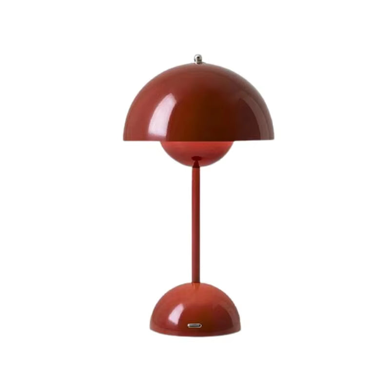 Rechargeable LED Mushroom Table Lamp with Portable Flowerpot Design