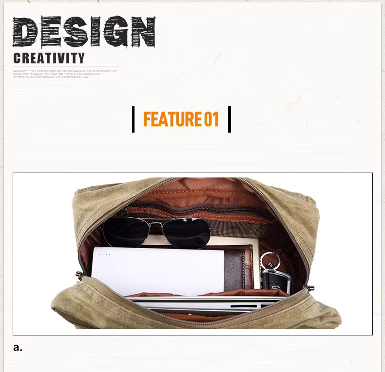 Waterproof Waxed Canvas Camera Bag | DSLR & 15" Laptop Backpack