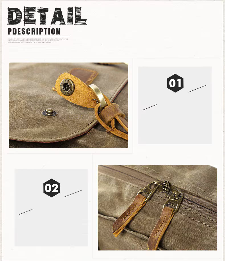 Waterproof Waxed Canvas Camera Bag | DSLR & 15" Laptop Backpack