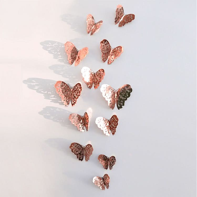 3D Butterfly Wall Stickers Set – Metallic Removable Butterfly Decals for Bedroom, Nursery & Wedding Decor