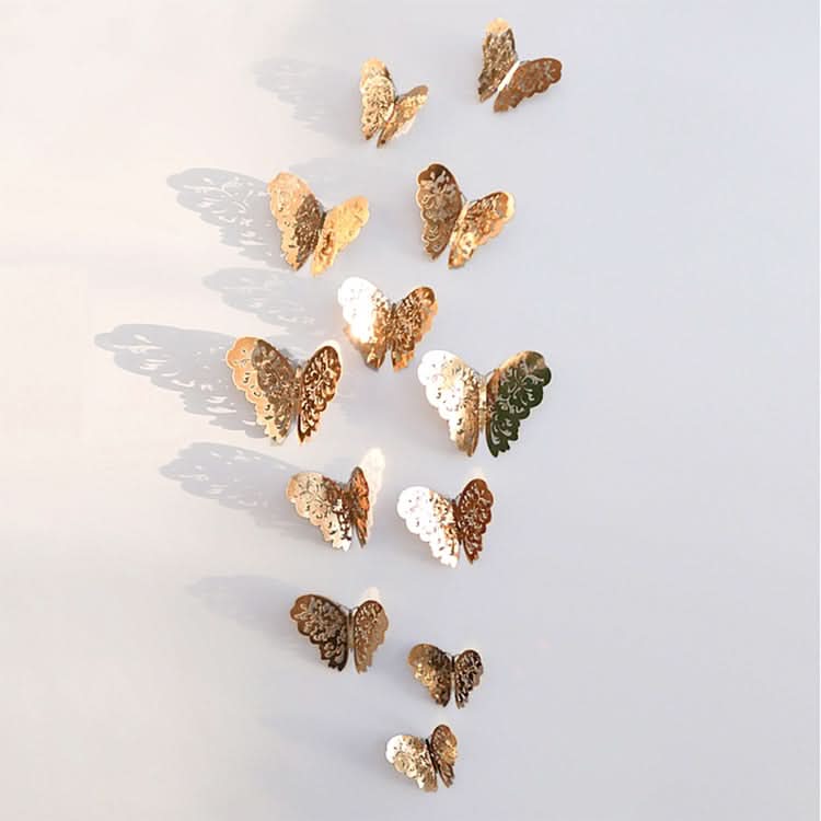 3D Butterfly Wall Stickers Set – Metallic Removable Butterfly Decals for Bedroom, Nursery & Wedding Decor