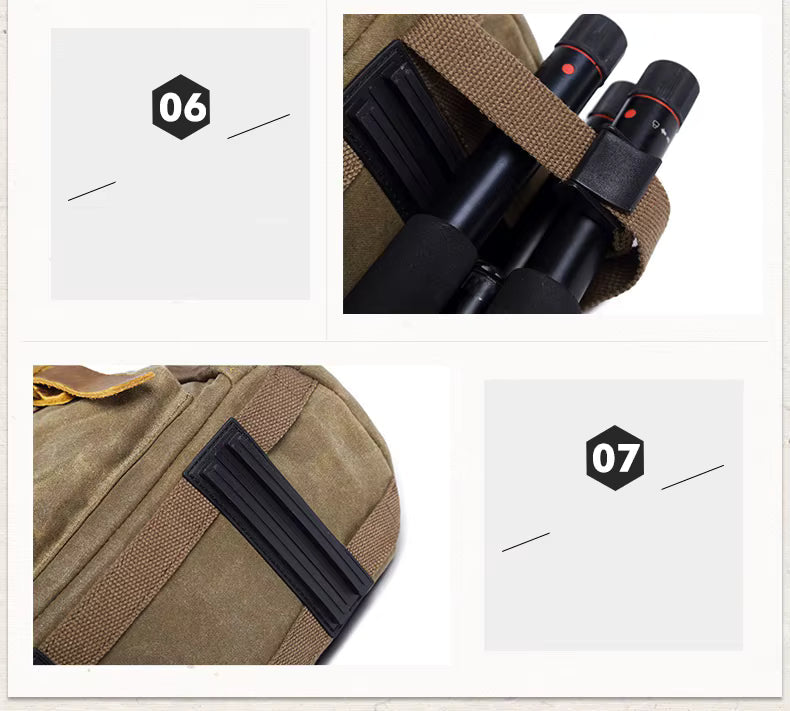 Waterproof Waxed Canvas Camera Bag | DSLR & 15" Laptop Backpack