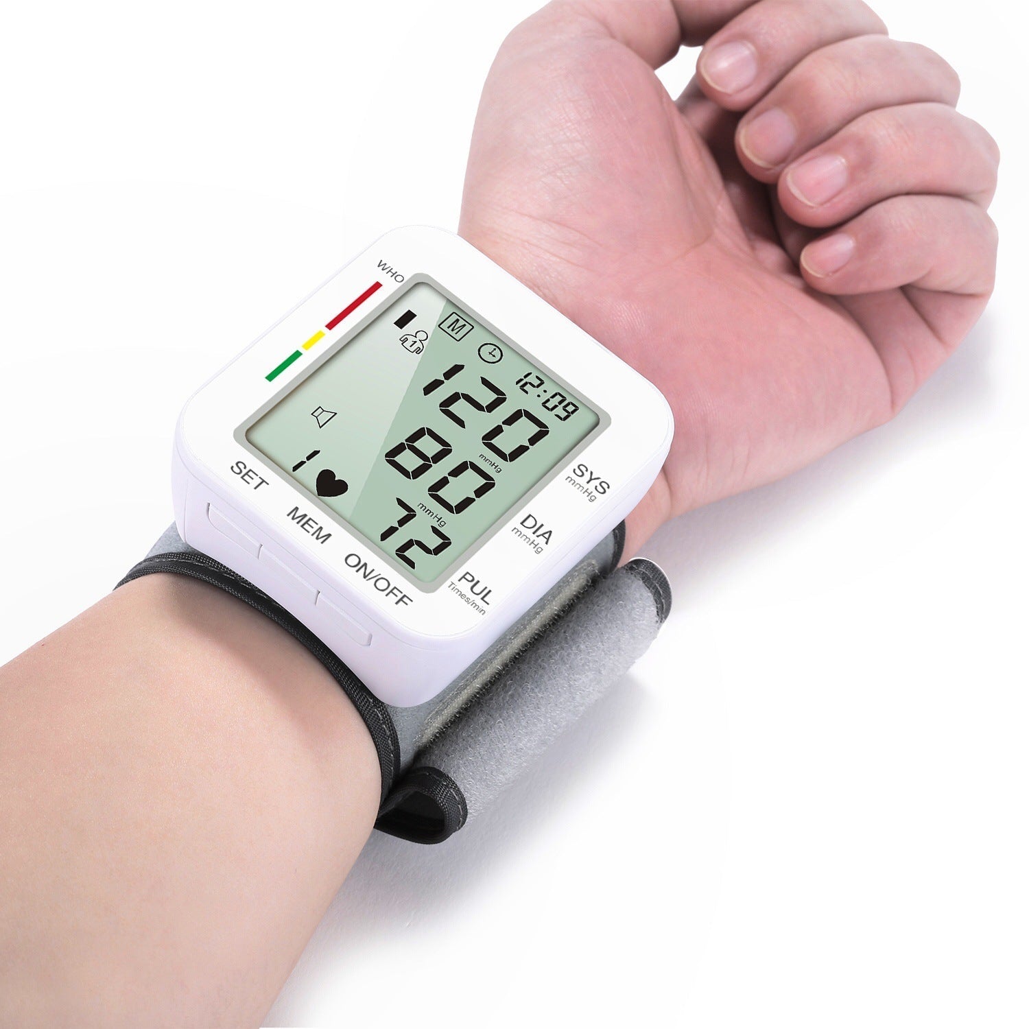 HealthGuard Digital Wrist Blood Pressure Monitor with Voice Announcement – Dual-User Memory Home Tracker