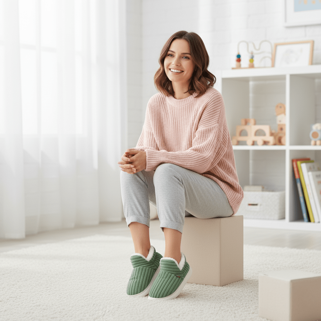 High-Performance Thermal Slippers – Vegan Fleece Lining for Warm Cozy Comfort