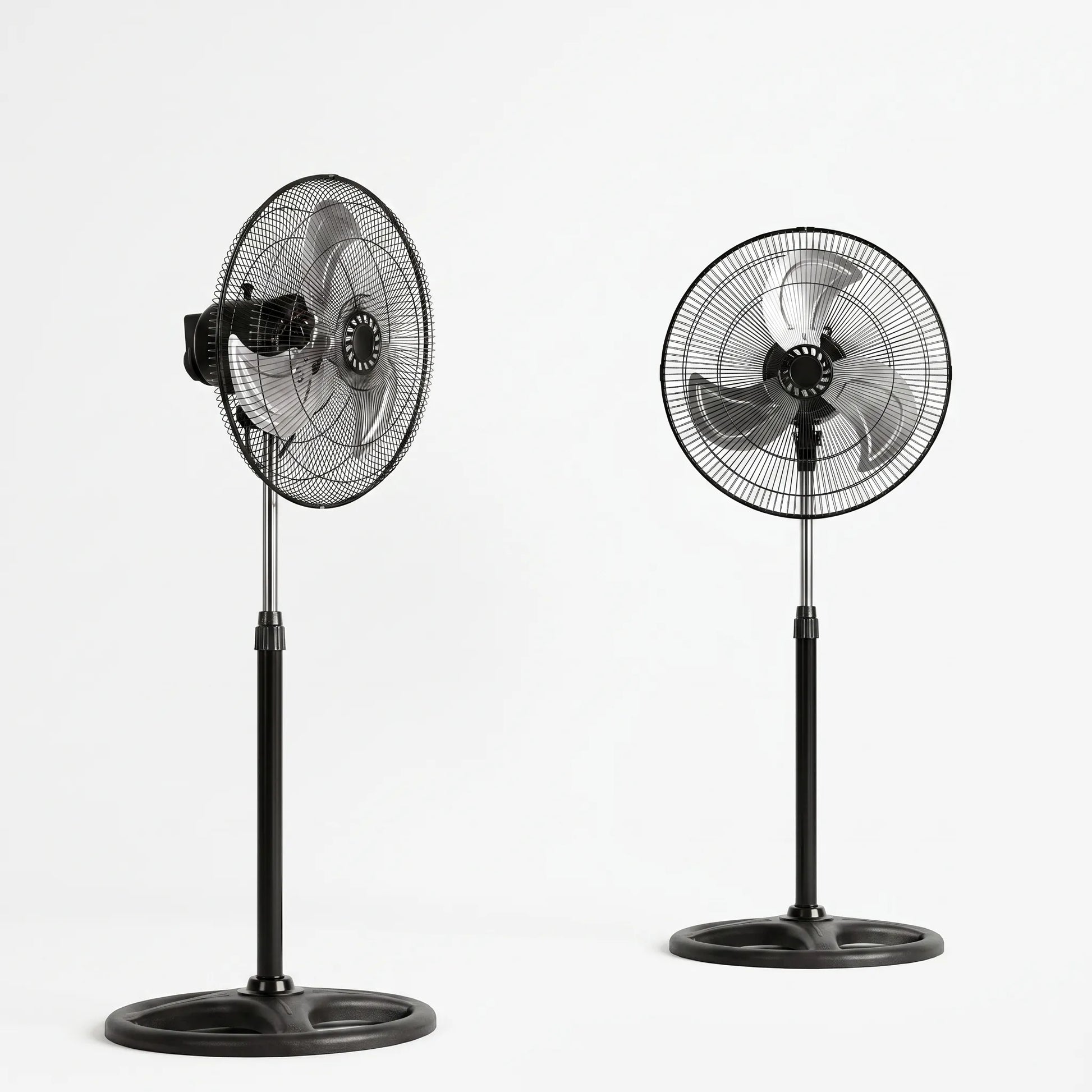 Oscillating pedestal fan in living room