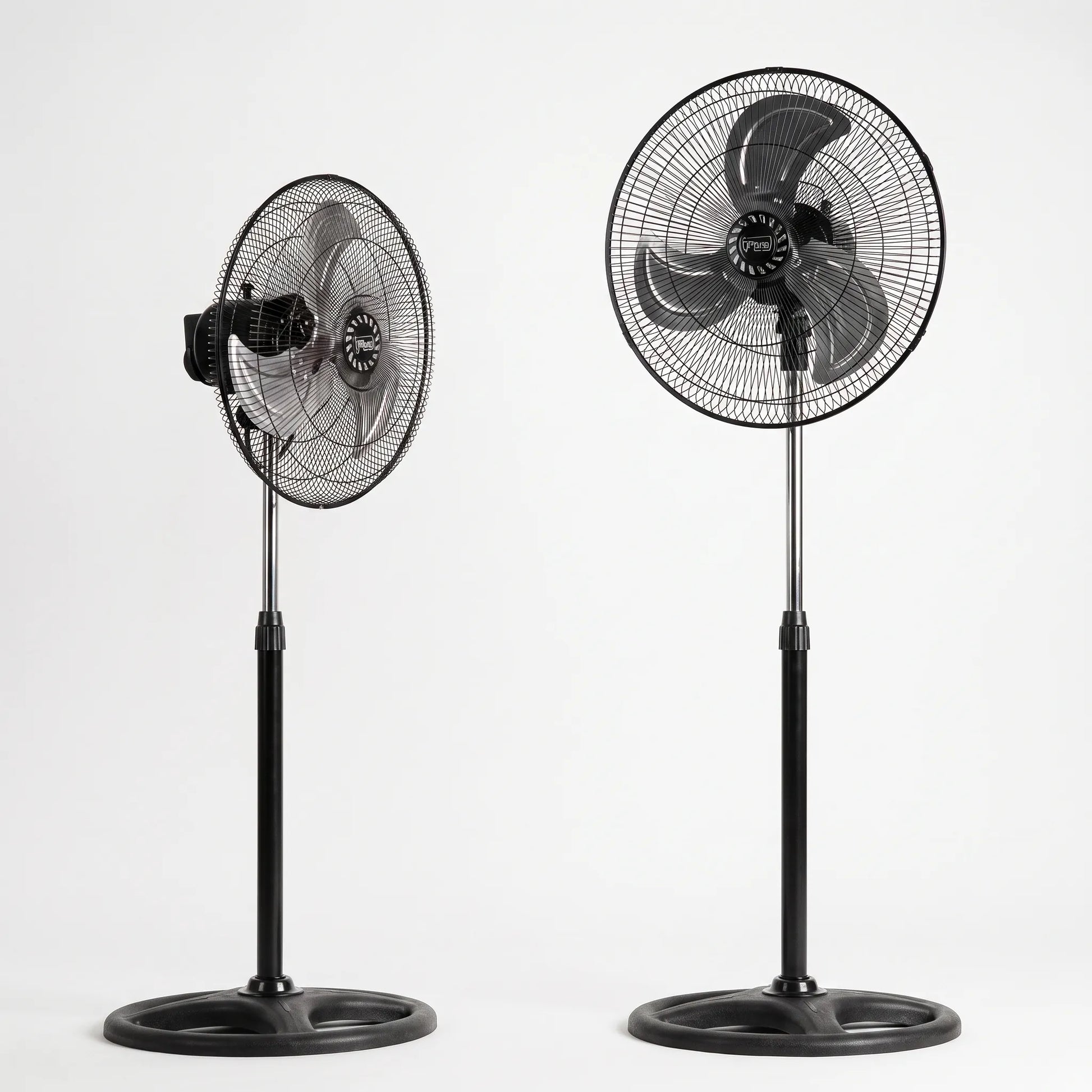 Telescopic height adjustment on pedestal fan