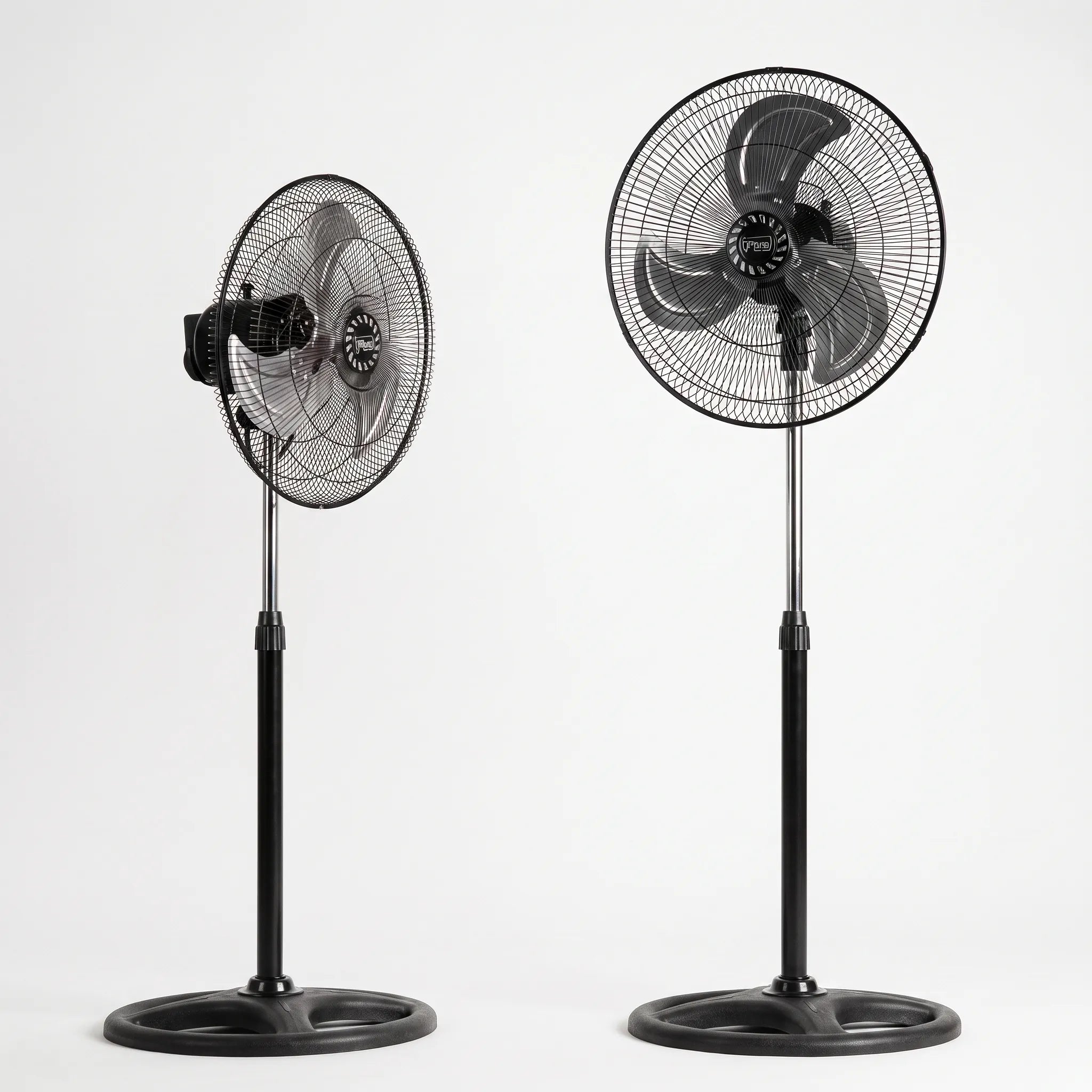 Telescopic height adjustment on pedestal fan