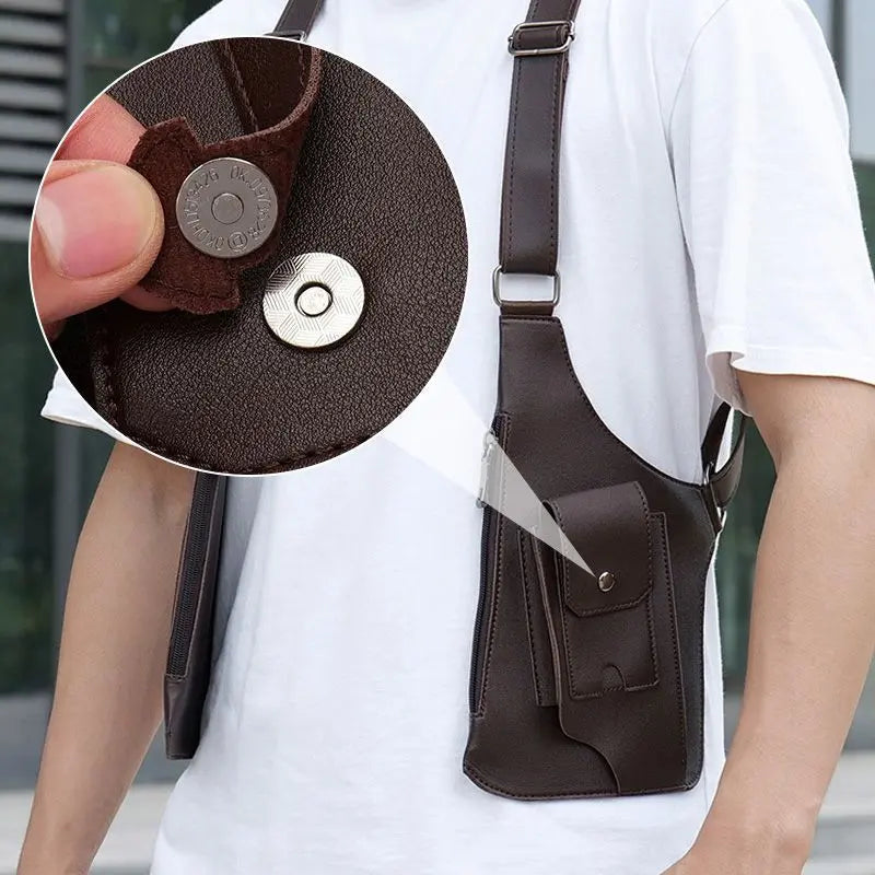 Men's Anti-Theft Shoulder Bag | Multi-Compartment Crossbody Sling Travel Pack