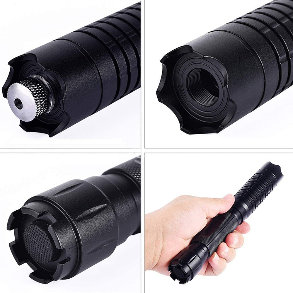 High-Efficiency Rechargeable Laser Torch – Ultra Long-Range Aluminum Flashlight for Camping & Outdoor Use