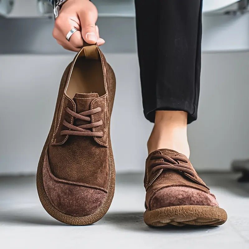 Orthopedic Genuine Cowhide Leather Shoes - Supportive Cushioned Comfort Footwear for All-Day Wear