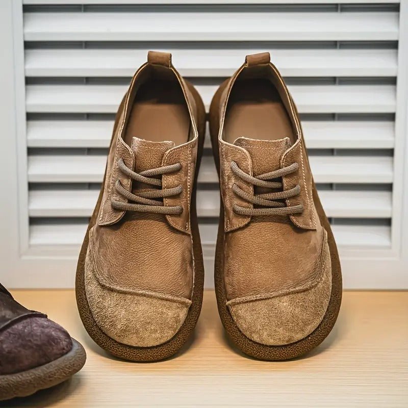 Orthopedic Genuine Cowhide Leather Shoes - Supportive Cushioned Comfort Footwear for All-Day Wear