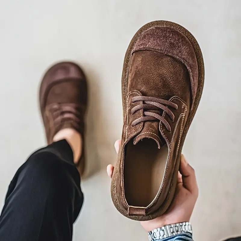 Orthopedic Genuine Cowhide Leather Shoes - Supportive Cushioned Comfort Footwear for All-Day Wear