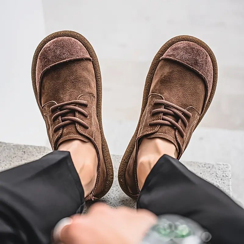 Orthopedic Genuine Cowhide Leather Shoes - Supportive Cushioned Comfort Footwear for All-Day Wear