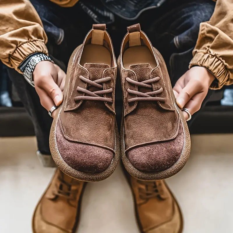 Orthopedic Genuine Cowhide Leather Shoes - Supportive Cushioned Comfort Footwear for All-Day Wear