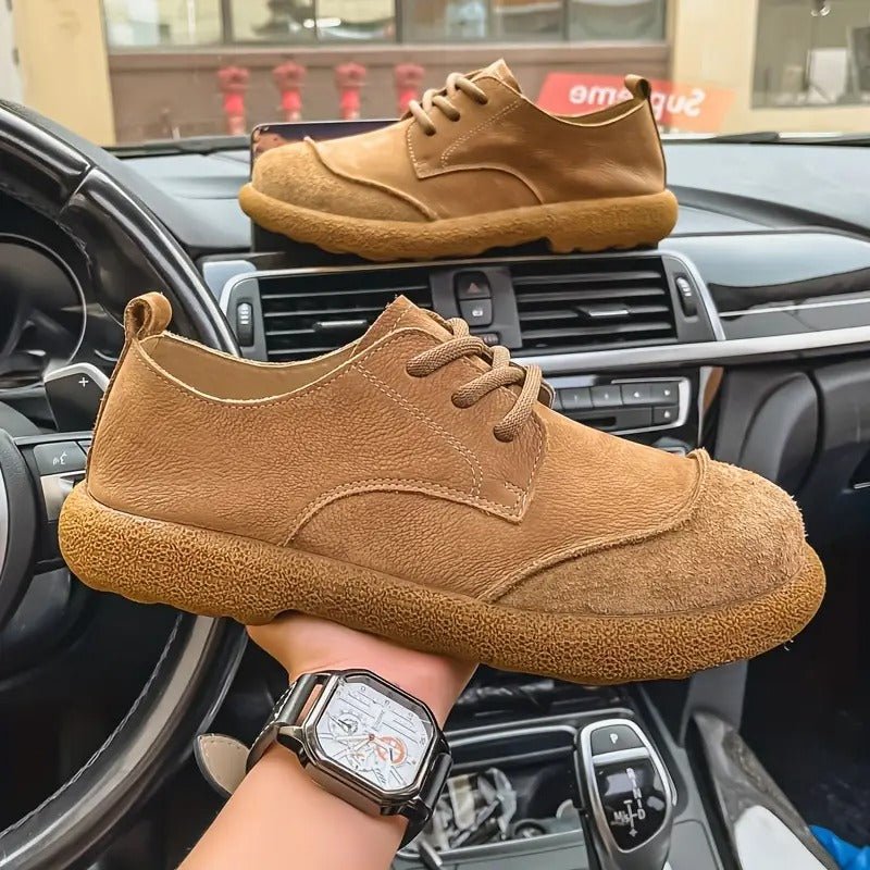 Orthopedic Genuine Cowhide Leather Shoes - Supportive Cushioned Comfort Footwear for All-Day Wear