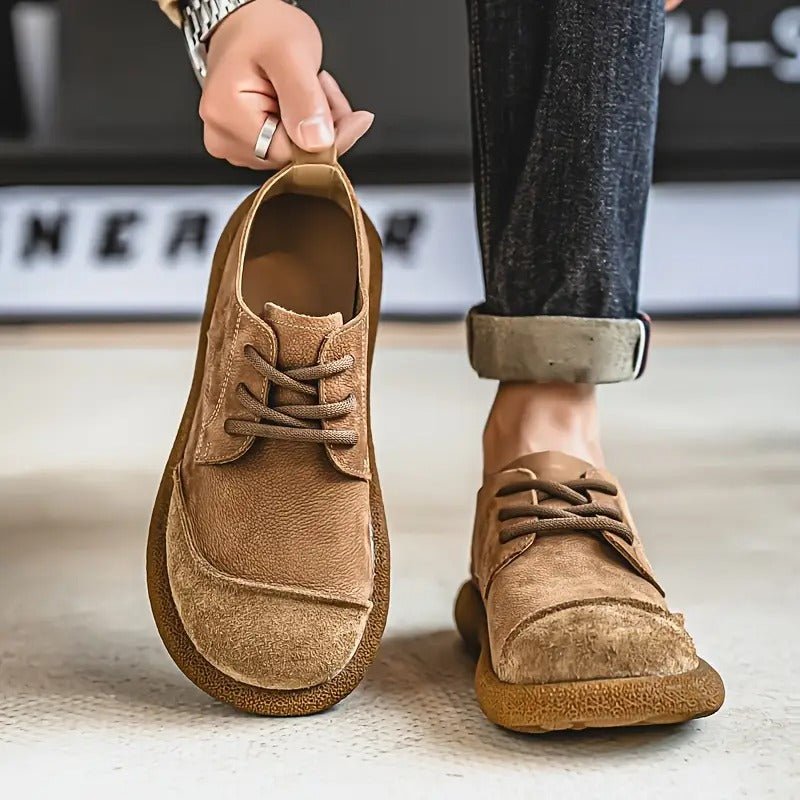 Orthopedic Genuine Cowhide Leather Shoes - Supportive Cushioned Comfort Footwear for All-Day Wear