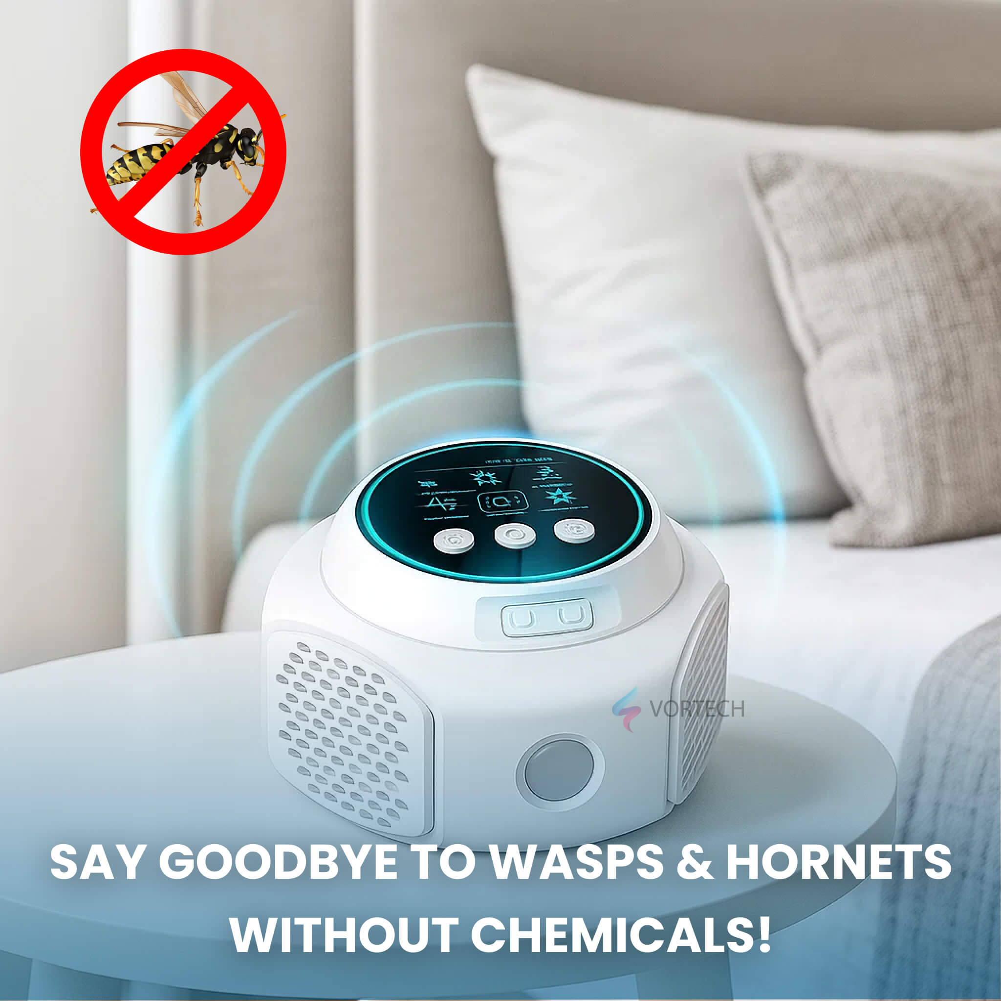 Ultrasonic Wasp & Hornet Repeller | Indoor/Outdoor Pest Plug-In