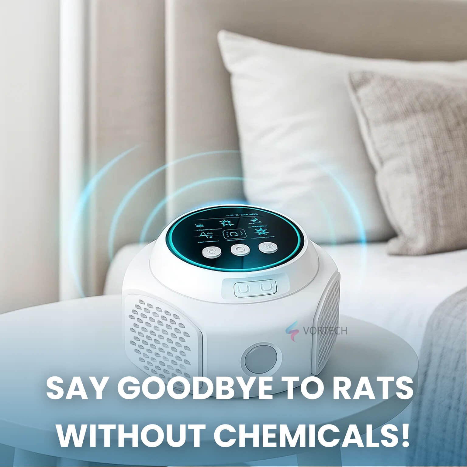 4-Speaker Ultrasonic Rat Repellent Plug-In, 3200 sq. ft. Coverage, Electronic Rodent Deterrent