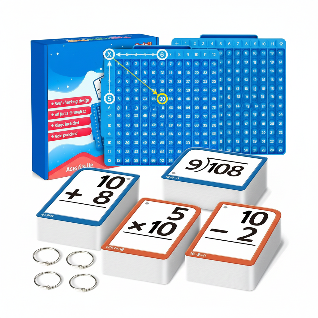 Interactive Math Learning Toy Set with Silicone Board & Flashcards – Fun Skill-Building Game for Kids
