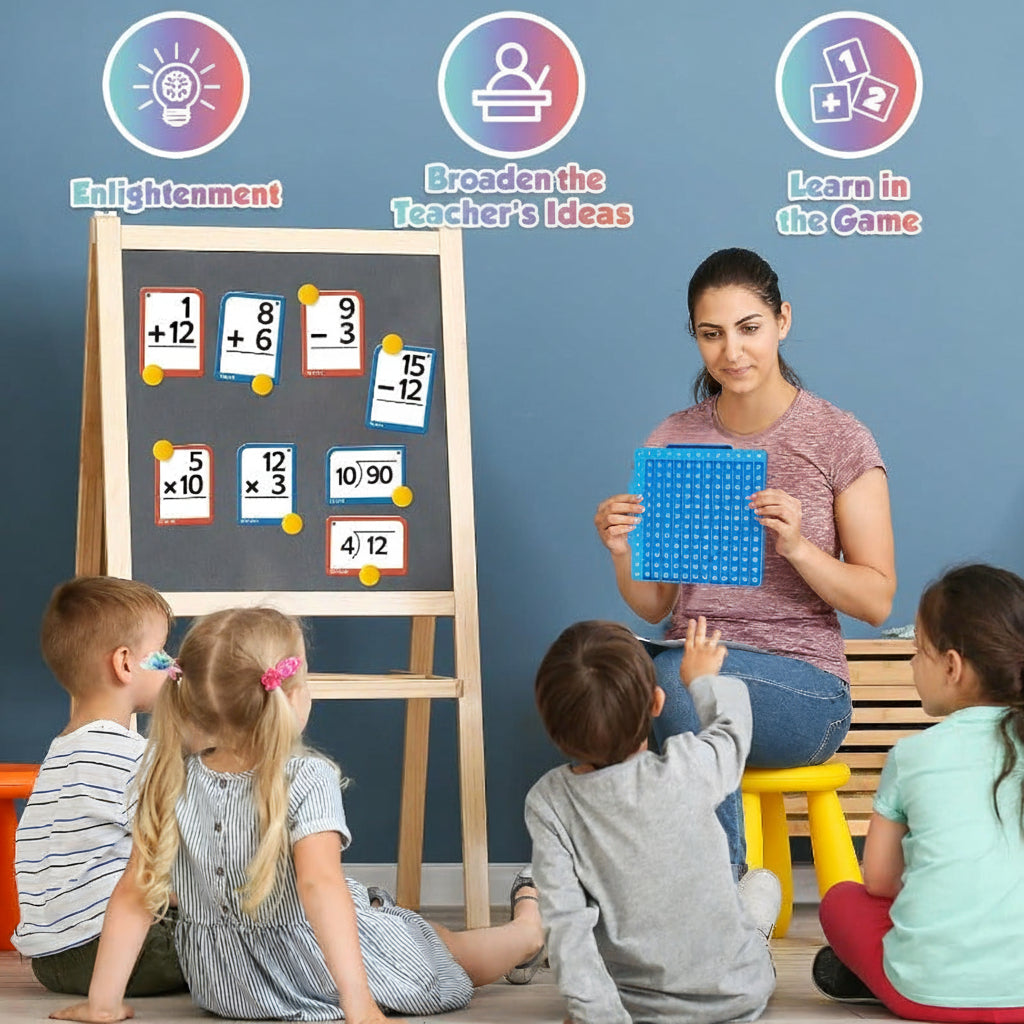 Interactive Math Learning Toy Set with Silicone Board & Flashcards – Fun Skill-Building Game for Kids