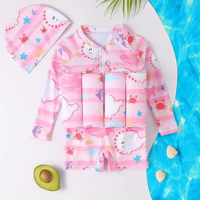 Kids Buoyancy Swim Vest for Learning to Swim – Adjustable Floating Swim Jacket for Pool & Beach Confidence