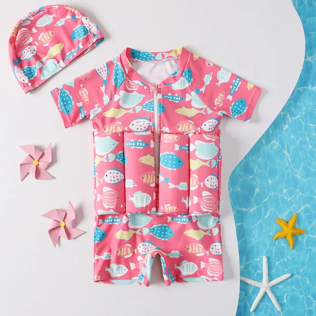 Kids Buoyancy Swim Vest for Learning to Swim – Adjustable Floating Swim Jacket for Pool & Beach Confidence