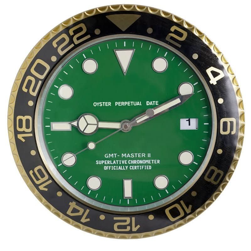 LumaCore Stainless Steel Wall Clock with Luminous Hands – Silent Quartz Modern Clock for Living Room & Office