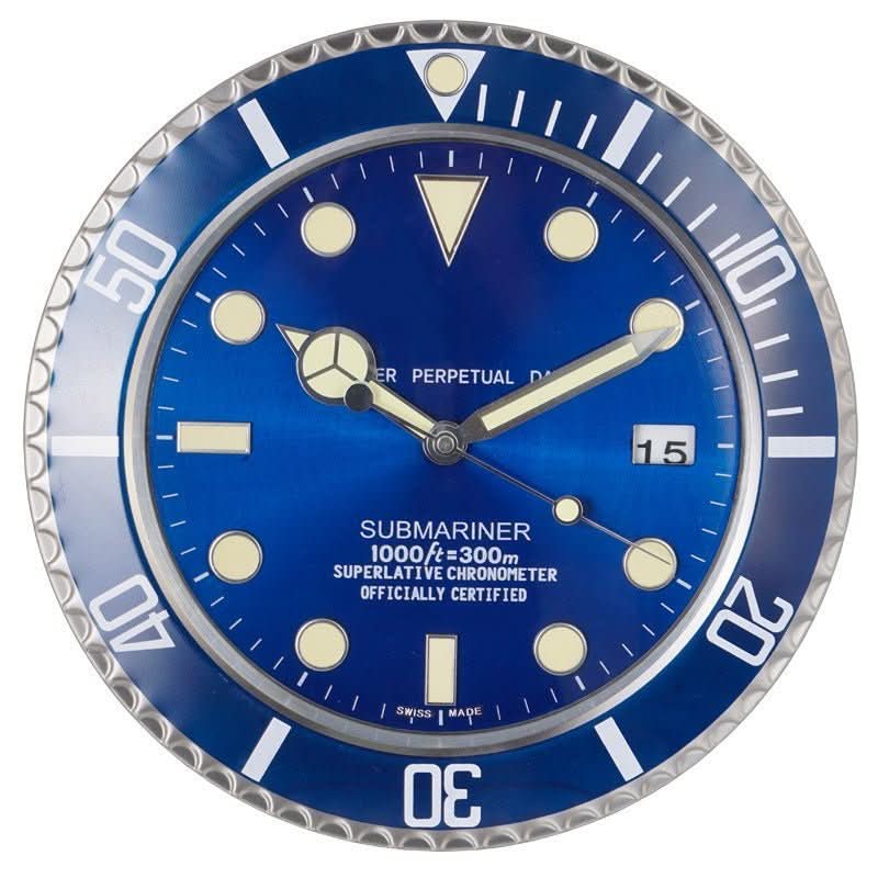 LumaCore Stainless Steel Wall Clock with Luminous Hands – Silent Quartz Modern Clock for Living Room & Office