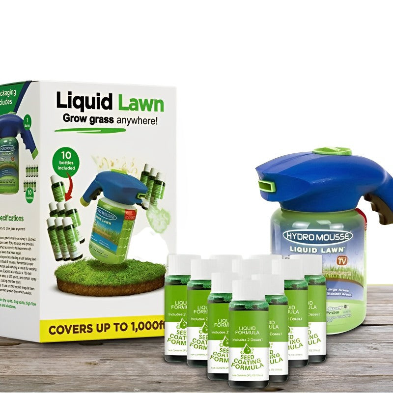 Liquid Lawn Hydro Mousse and Spray On Grass Seed for Patchy Areas
