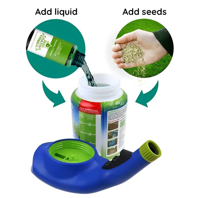 Liquid Lawn Hydro Mousse and Spray On Grass Seed for Patchy Areas