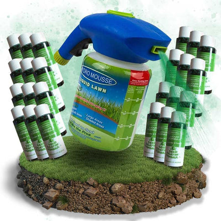 Liquid Lawn Hydro Mousse and Spray On Grass Seed for Patchy Areas
