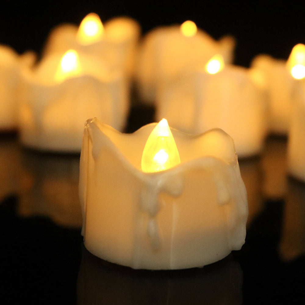 LukeGlow | Set of Flameless LED Tea Light Candle Holders for Decor