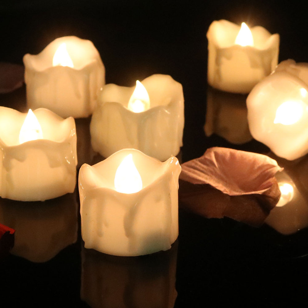 LukeGlow | Set of Flameless LED Tea Light Candle Holders for Decor
