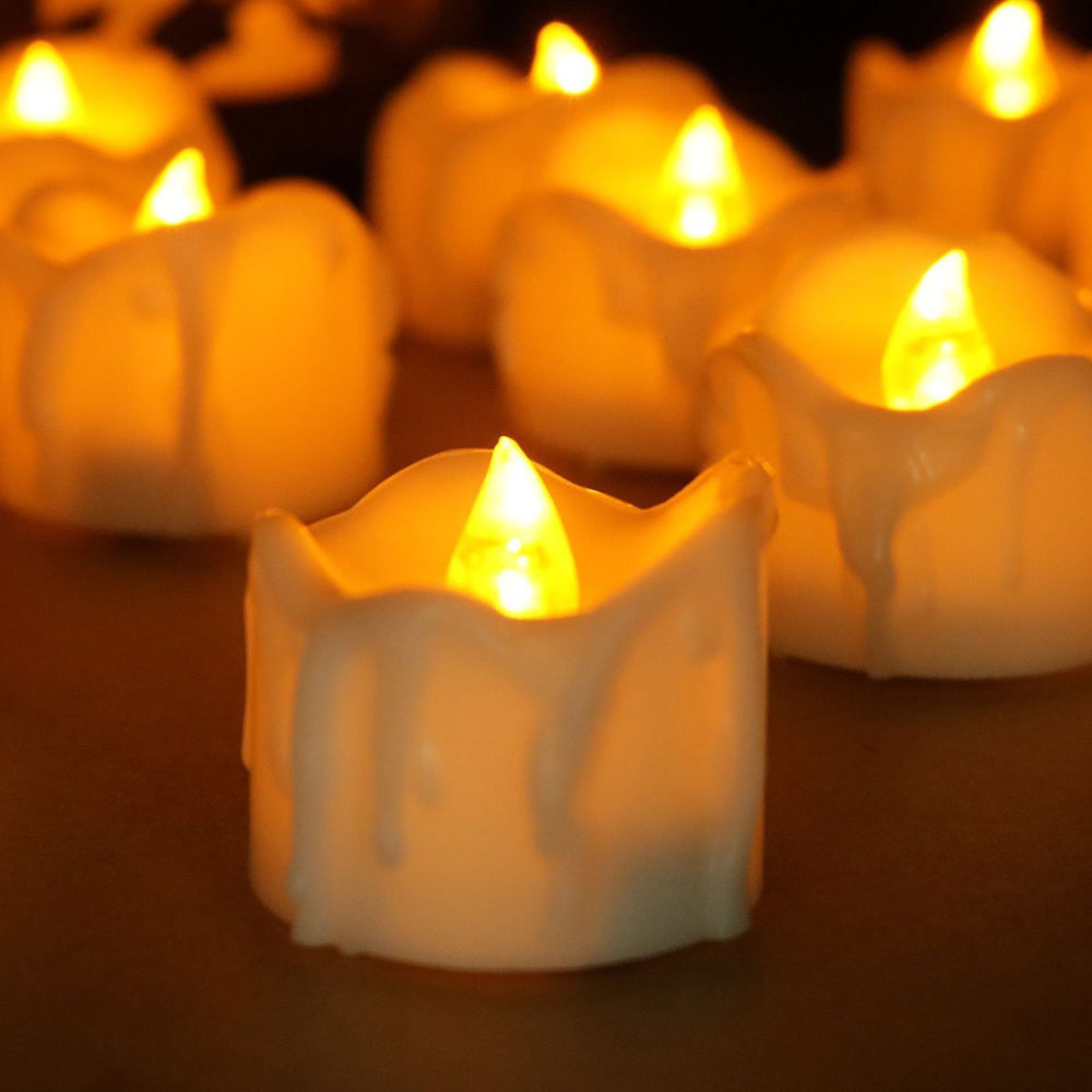 LukeGlow | Set of Flameless LED Tea Light Candle Holders for Decor