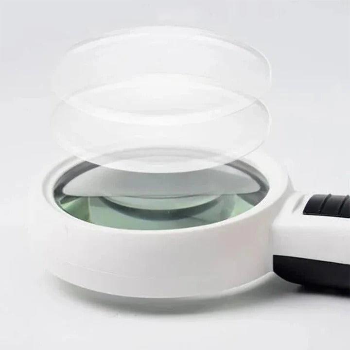 OptiView | High Power 30X LED Magnifying Glass with Light for Reading & Inspection
